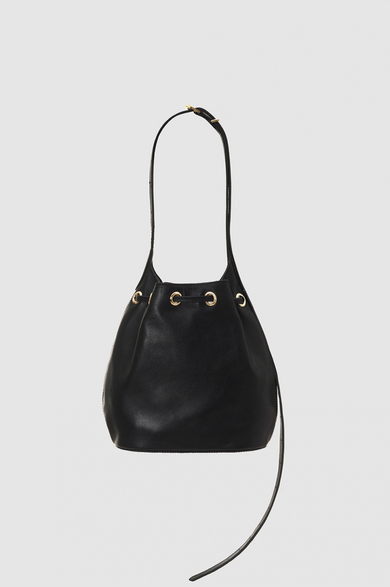 Handbags Anine Bing Mini Alana Bucket Bag Noir Femme | KYO-0510314